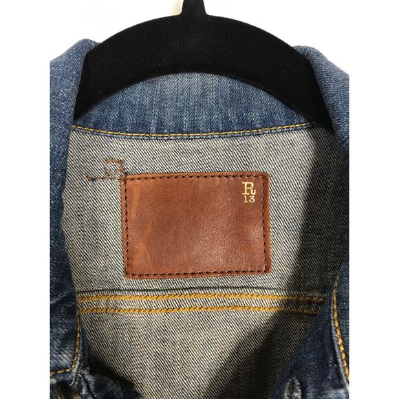 R13 Women's Denim Jean Jacket Street Designer Luxury Casual - Picture 3 of 14